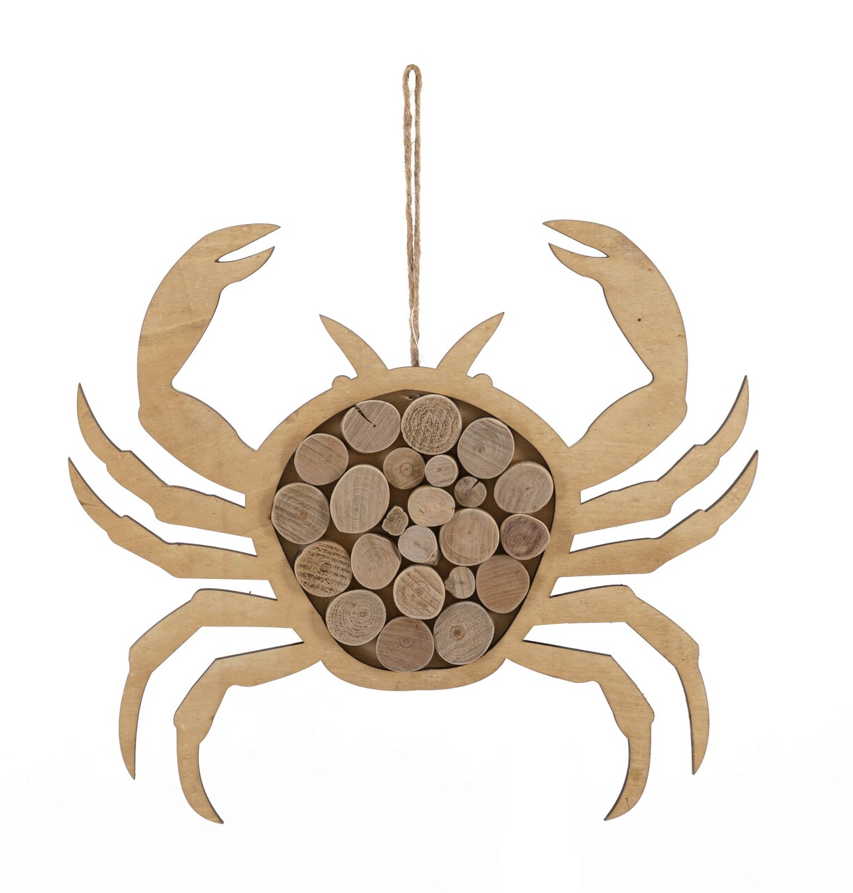 Decoratiune suspendabila Crab, Mauro Ferretti, 35x2x31 cm, lemn de tanoak/placaj, natural - imagine 7